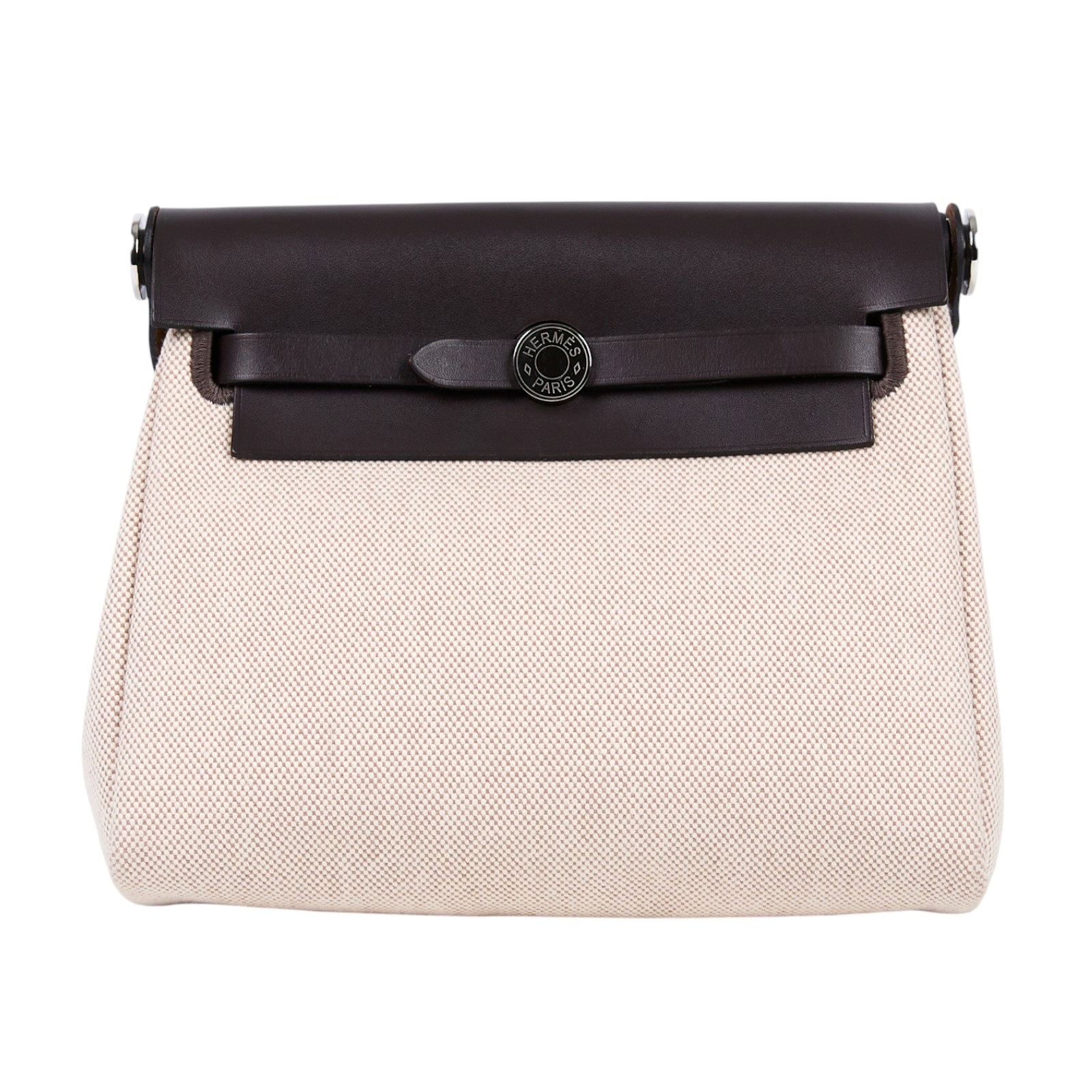 愛馬仕 Hermes Herbag Zip 20 銀色五金 米白 米色 烏木黑色 H085414CKAB / W TS 009 AU  防塵袋/購買證明