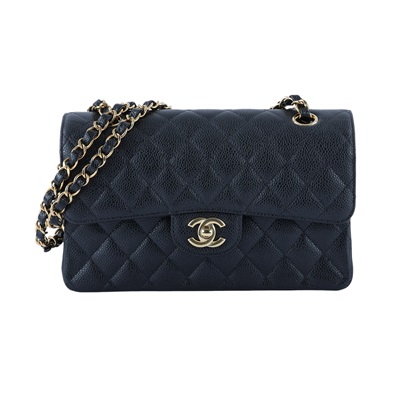 香奈兒 CHANEL CF 經典 小型 口蓋包 A01113 晶片款 黑金荔枝牛COCO23 防塵袋\