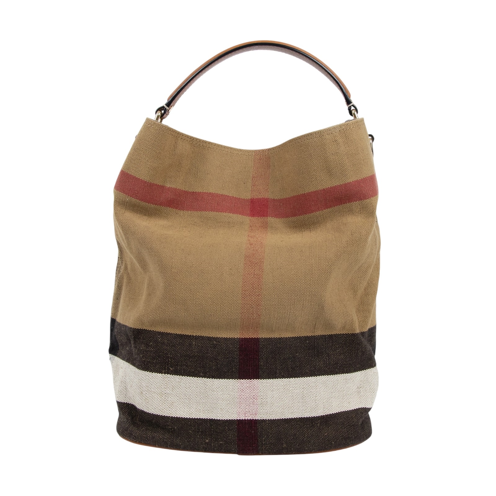 博柏利 BURBERRY The Ashby 格紋 水桶包 39457421 格紋帆布水桶包 防塵袋