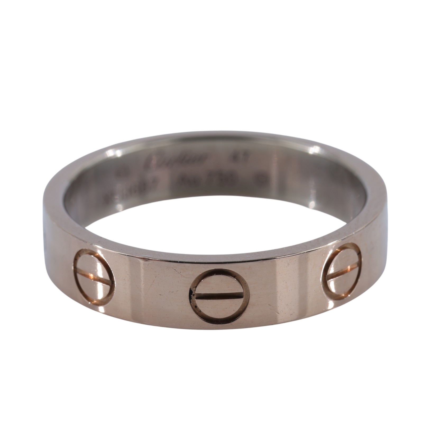 卡地亞 CARTIER Love 戒指 小型款 B4085247 18KRG LOVE戒指#47 原廠盒子2/保證卡