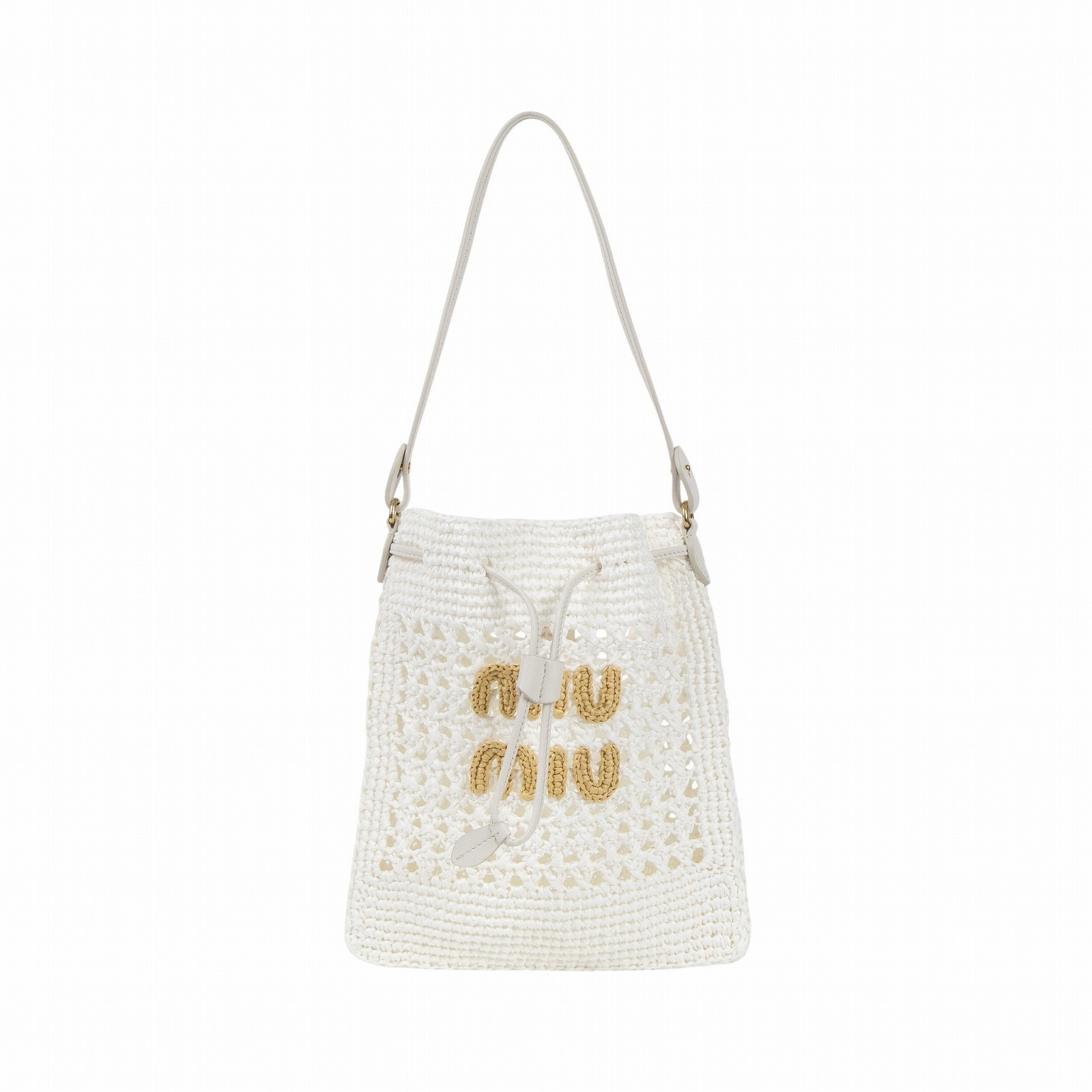 繆繆 MIU MIU 編織迷你包 5ND016_2DO1 白編織手提包 防塵袋/發票