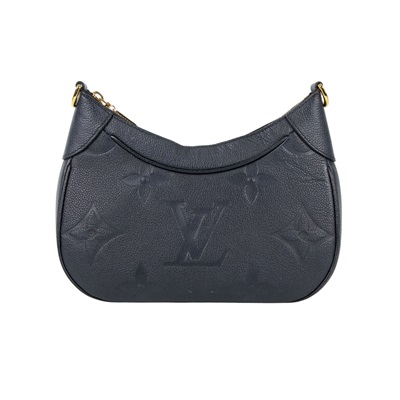 路易威登 LOUIS VUITTON Bagatelle 黑色 牛皮 肩背 斜背包 M46002 晶片款 黑壓紋Bagatelle手提肩背包 背帶/購買證明影本