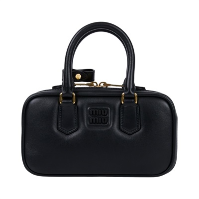 繆繆 MIU MIU Arcadie 皮革 手袋 迷你 5BP088_ACR3 黑金Arcadie手提肩背包MINI 防塵袋/背帶