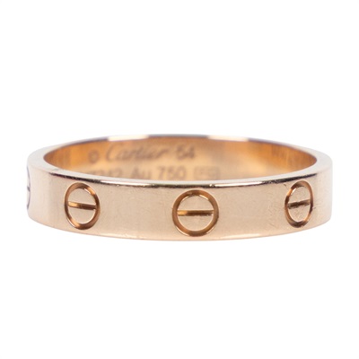 卡地亞 CARTIER Love 戒指 小型款 B4085254 18KRG LOVE戒指#54 原廠盒子2/保證卡/購買證明