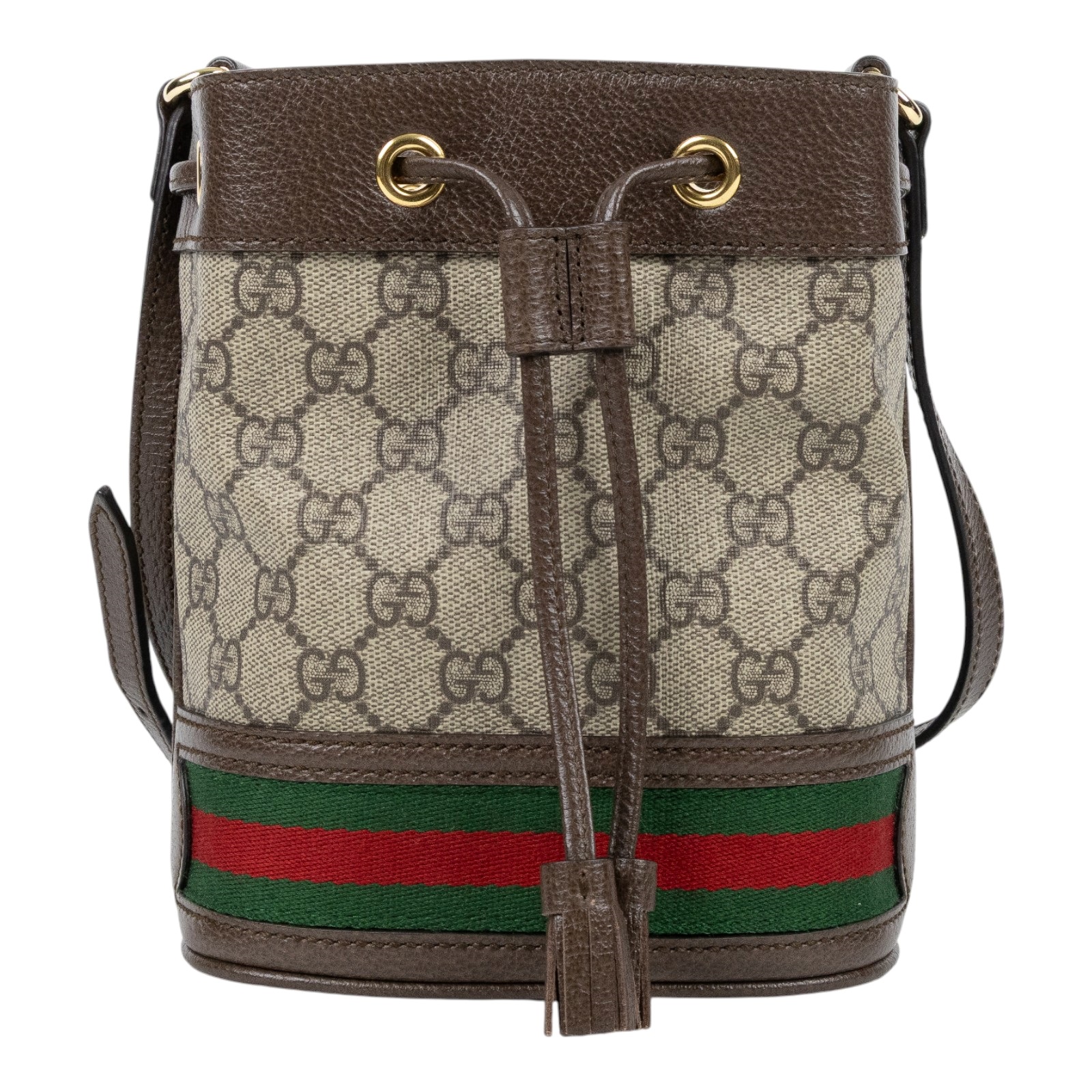 古馳 GUCCI Ophidia GG 迷你 水桶袋 米色 烏木色 550620 96I3B 棕GG紋OPHIDIA水桶包 原廠盒子/防塵袋