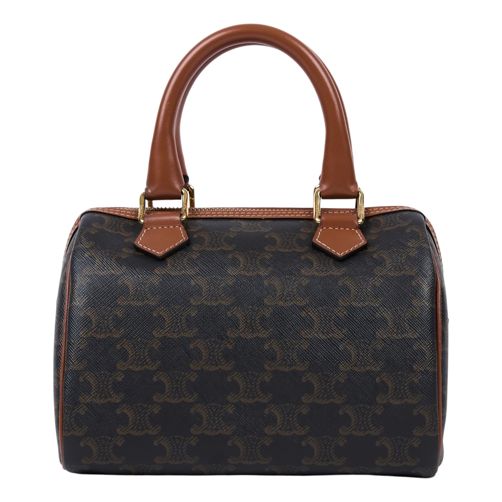 思琳 CELINE 標誌印花 波士頓包 小型 113772CAS 棕凱旋波士頓包 小號 防塵袋/背帶