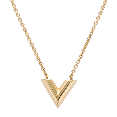 路易威登 LOUIS VUITTON Essential V 項鏈 M00857 金色ESSENTIAL V項鍊 原廠盒子/防塵袋/發票