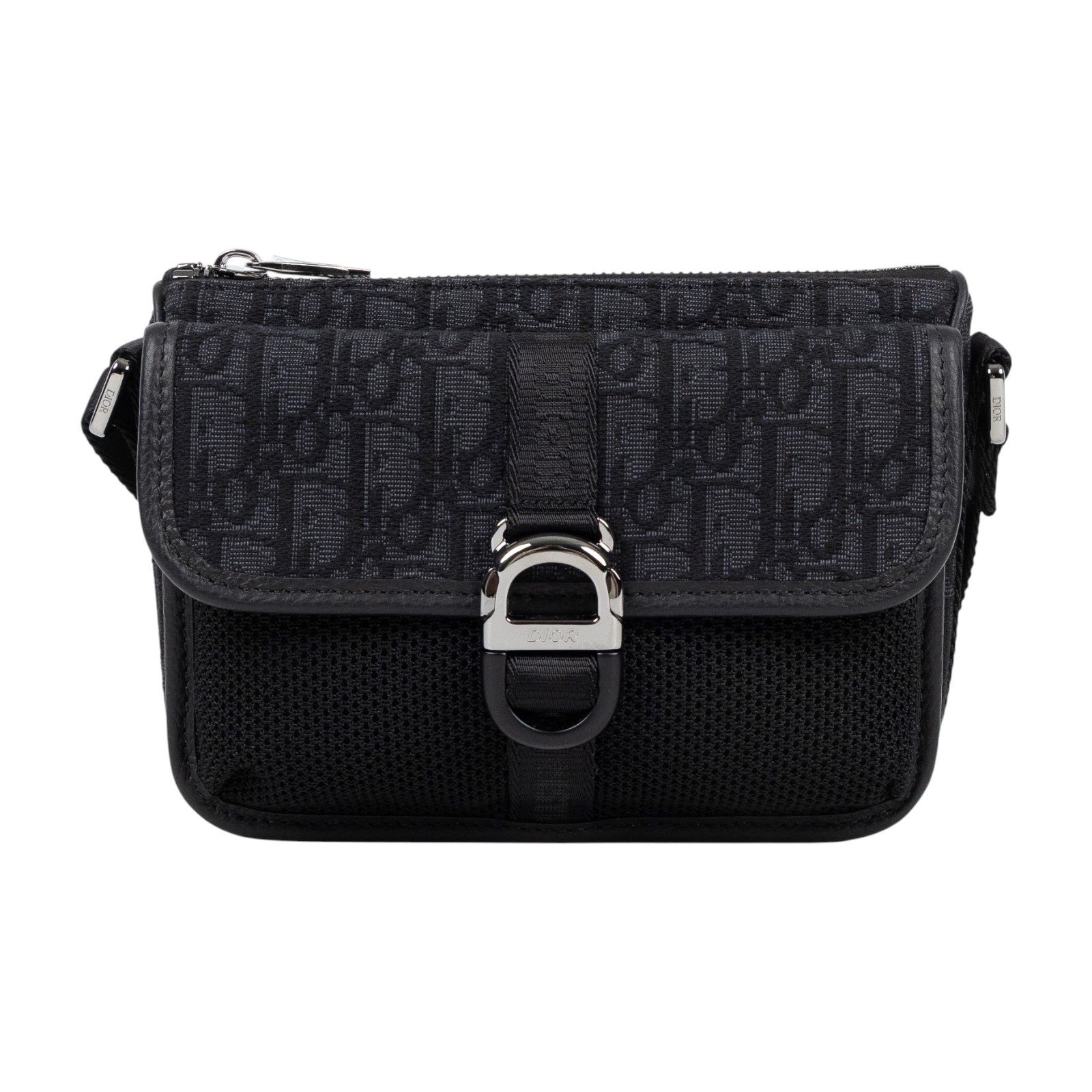 迪奧 CHRISTIAN DIOR Dior 8 Mini Bag 1EIPO312YKY 黑緹花DIOR8郵差包 防塵袋/保證卡