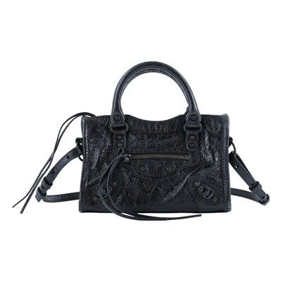 巴黎世家 BALENCIAGA Le City 機車包 Neo 8196712ABEK 黑Le City Bag Nano機車包 防塵袋/購買證明