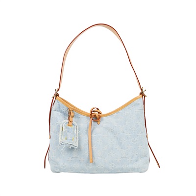 路易威登 LOUIS VUITTON CarryAll PM 肩背包 丹寧 M11462 晶片款 丹寧CARRYALL PM 內袋/吊牌