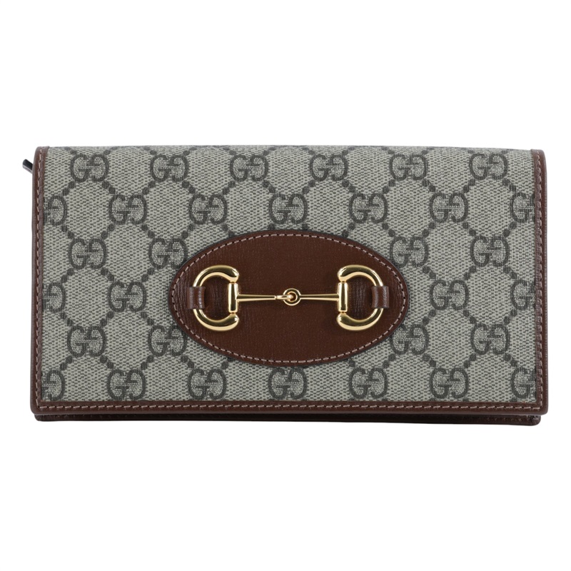 古馳 GUCCI Horsebit 1955 WOC 馬銜釦 金鍊 肩背 斜背 手拿包 621892 92TCG 咖原花1955 WOC 原廠盒子/防塵袋