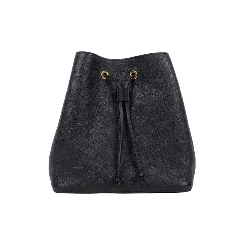 路易威登 LOUIS VUITTON NéoNoé MM 黑色 粒面壓花牛皮 束口水桶包 M45256 晶片款  原廠盒子/防塵袋/背帶2/購買證明