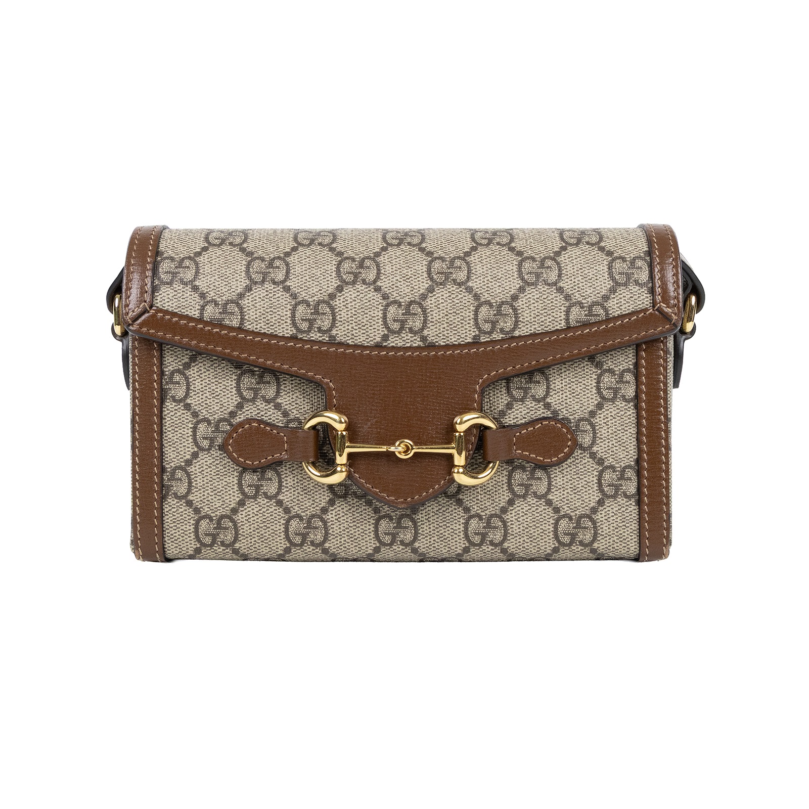 古馳 GUCCI Horsebit 1955 馬銜扣 迷你袋 斜背包 烏木色 699296 92TCG  原廠盒子/防塵袋/購買證明