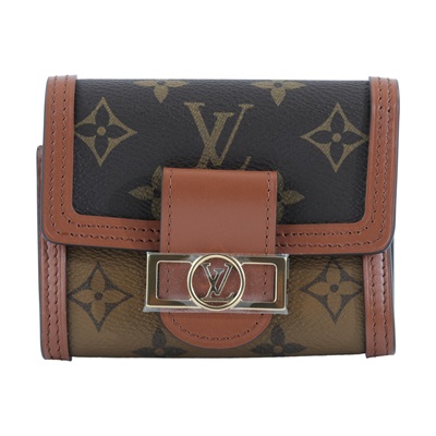 路易威登 LOUIS VUITTON Dauphine 小型錢包 短夾 M68725 晶片款 原花Dauphine三折短夾 原廠盒子/防塵袋