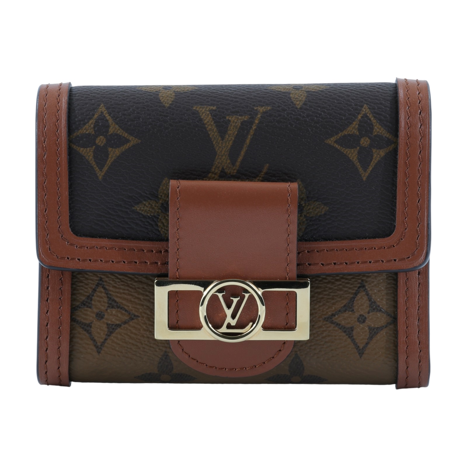 路易威登 LOUIS VUITTON Dauphine 小型錢包 短夾 M68725 晶片款 原花Dauphine三折短夾 無附屬品