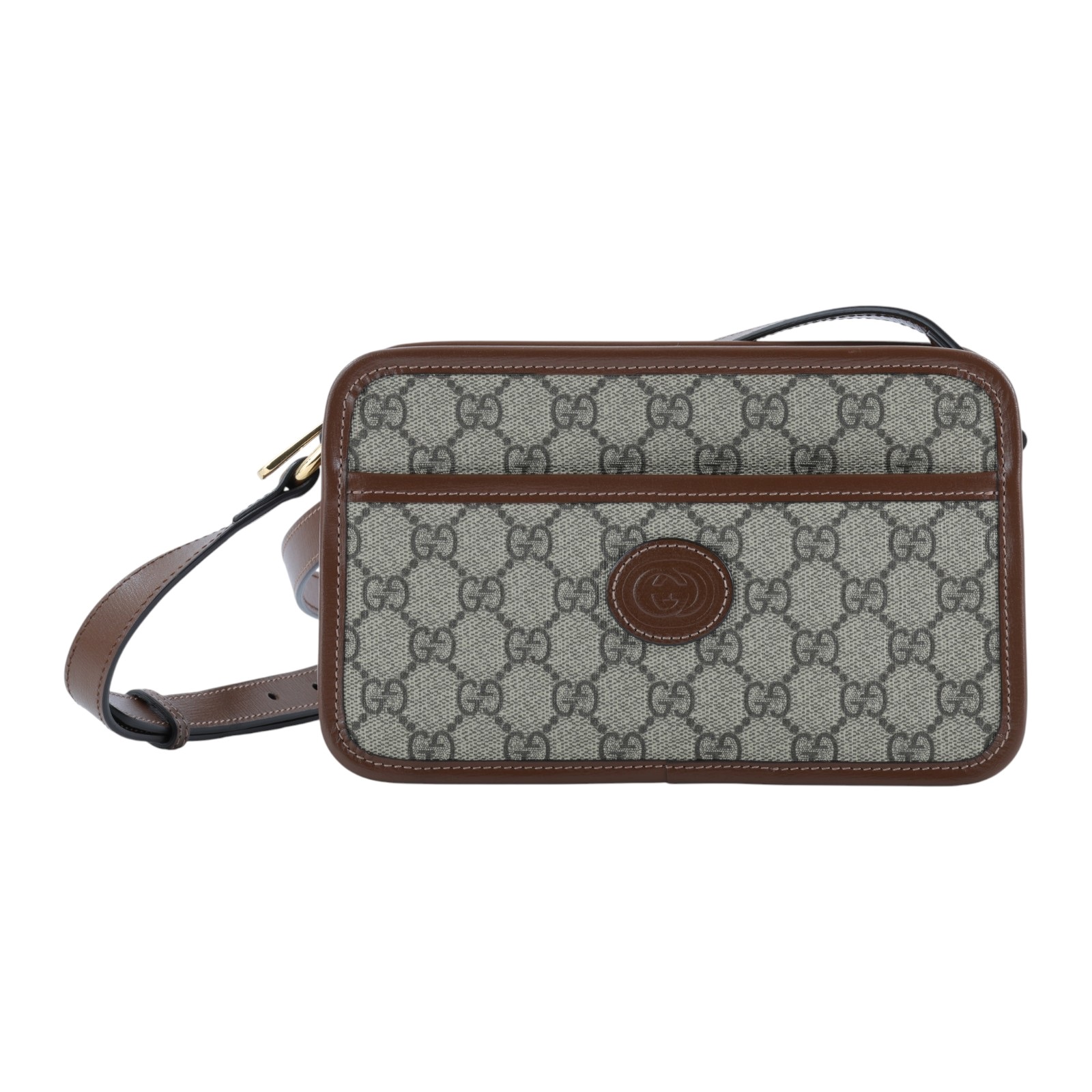 古馳 GUCCI Interlocking G 迷你袋 隨身 肩背 斜背包 658572 92TCG 棕GG紋相機包 無附屬品