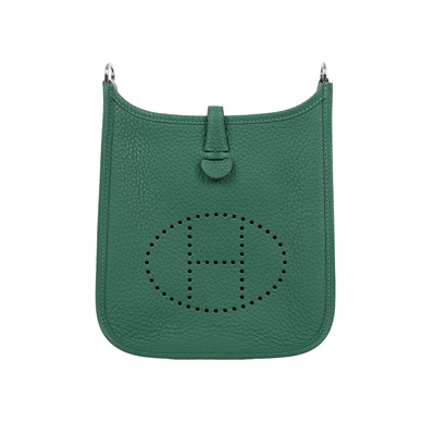 愛馬仕 Hermes Evelyne Bag Mini 伊芙琳包 Evelyne 16 EV16 W MP 009 W刻 綠EVELYNE MINI 背帶