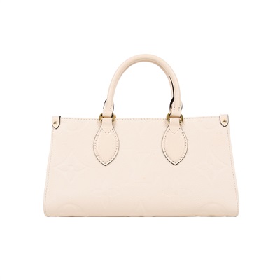路易威登 LOUIS VUITTON OnTheGo East West 奶油色 壓花粒面牛皮 手提 斜背包 M23698 晶片款  防塵袋/背帶2