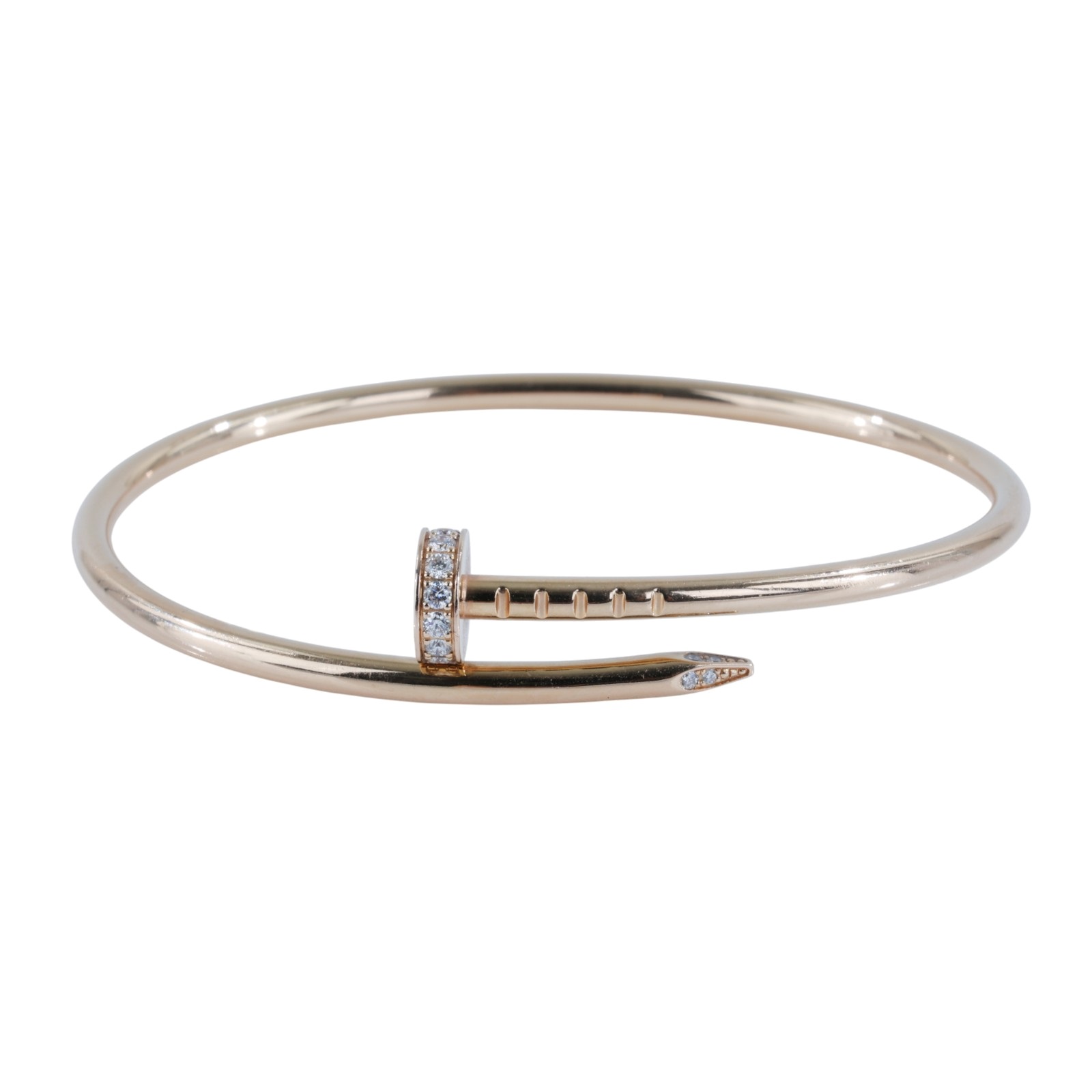 卡地亞 CARTIER Juste un Clou 手環 小型款 B6065815 YG 鑲鑽釘子手環JUSTE UN CL 原廠盒子/保書/購買證明