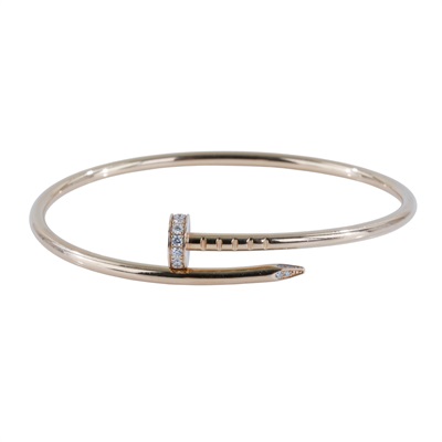 卡地亞 CARTIER Juste un Clou 手環 小型款 B6065815 YG 鑲鑽釘子手環JUSTE UN CL 原廠盒子/保書/購買證明