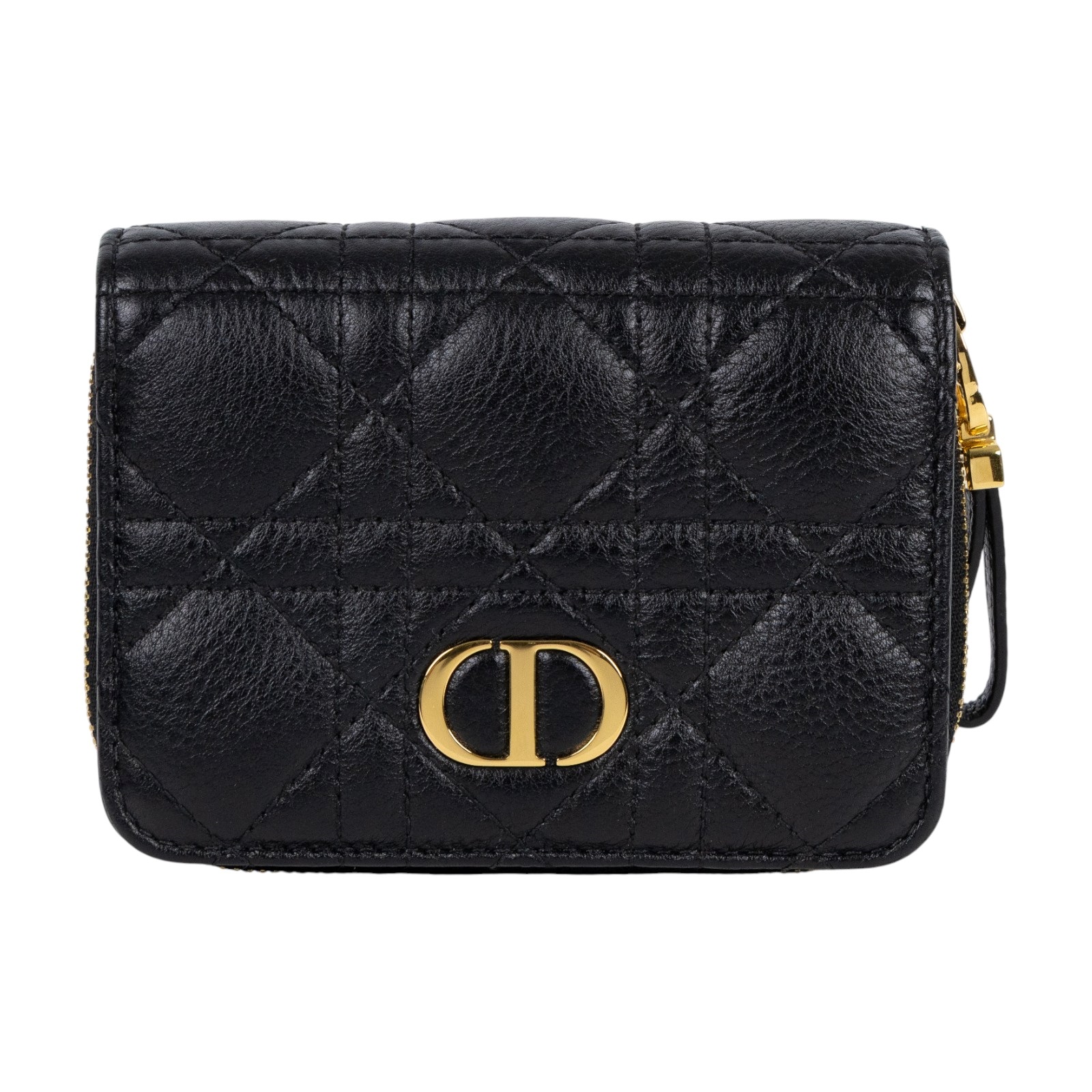 迪奧 CHRISTIAN DIOR Caro Scarlet 錢包 短夾 S5032UWHC 黑金Caro Scarlet 錢包 原廠盒子/防塵袋/購買證明