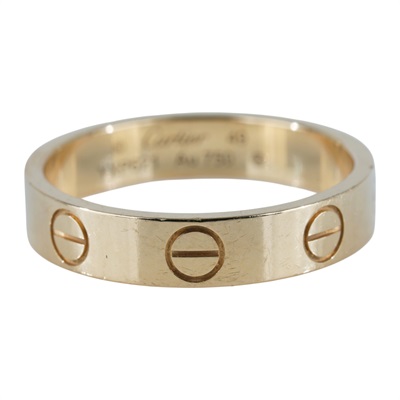 卡地亞 CARTIER Love 戒指 小型款 B4085049 18KYG LOVE戒指 #49 原廠盒子2/保證卡/購買證明