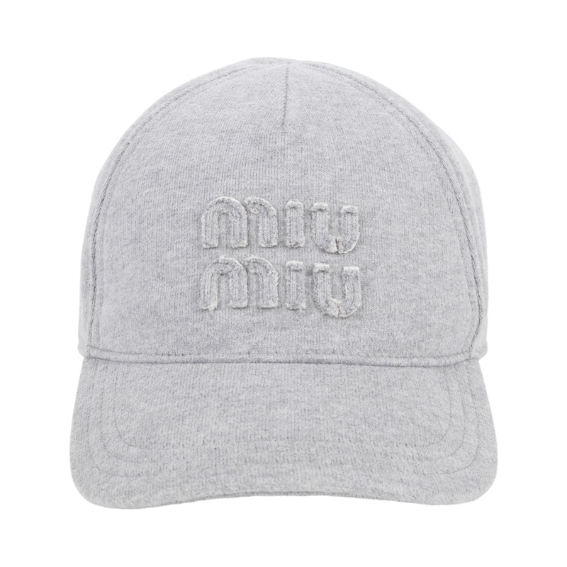 繆繆 MIU MIU Logo 棒球帽 5HC179_2C30_M 灰色棉質棒球帽 #M 防塵袋