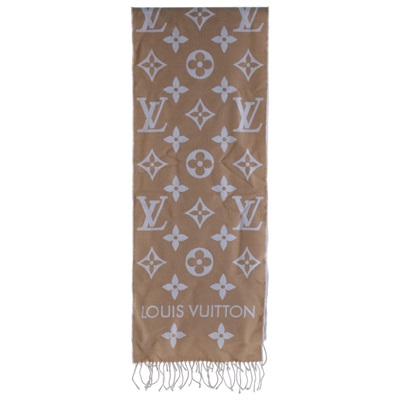 路易威登 LOUIS VUITTON LV Essential 圍巾 米色 M77728 奶茶色雙面羊毛圍巾 原廠盒子