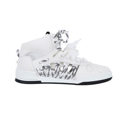 迪奧 CHRISTIAN DIOR FIRST 高筒 運動鞋 KCK431CTF_S10W_36 白FIRST綁帶高統鞋#36 原廠盒子/防塵袋