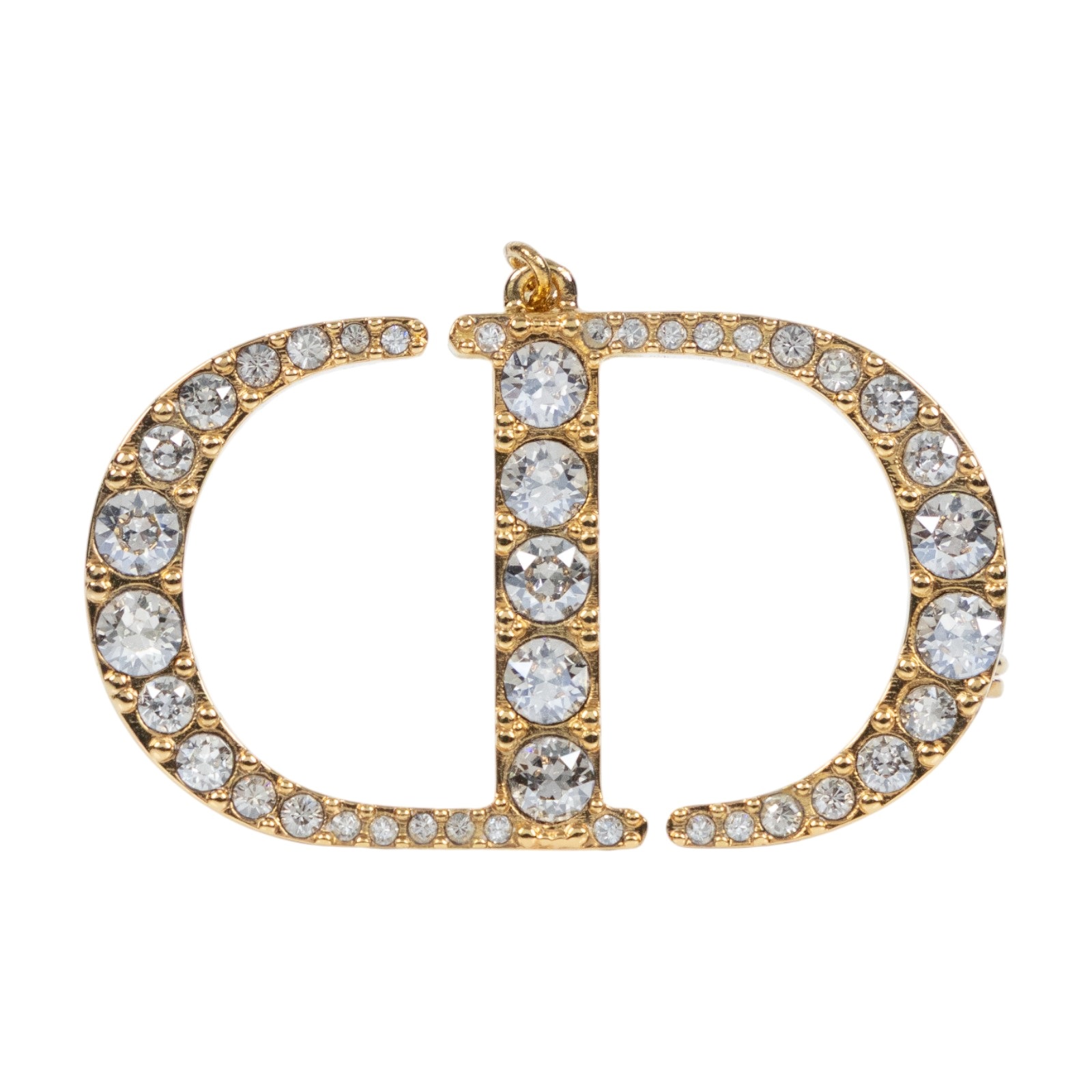 迪奧 CHRISTIAN DIOR Petit CD 胸針 V0716PTCCY_D301 水鑽CD珍珠胸針 原廠盒子/防塵袋