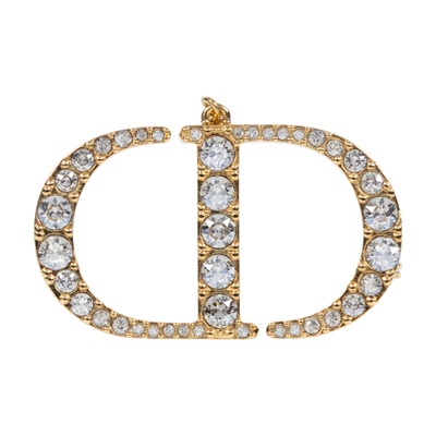 迪奧 CHRISTIAN DIOR Petit CD 胸針 V0716PTCCY_D301 水鑽CD珍珠胸針 原廠盒子/防塵袋