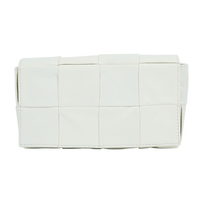 寶緹嘉 BOTTEGA VENETA Cassette 方形編織 腰包 668572VMAY1 4X2 白CASSETTE 防塵袋