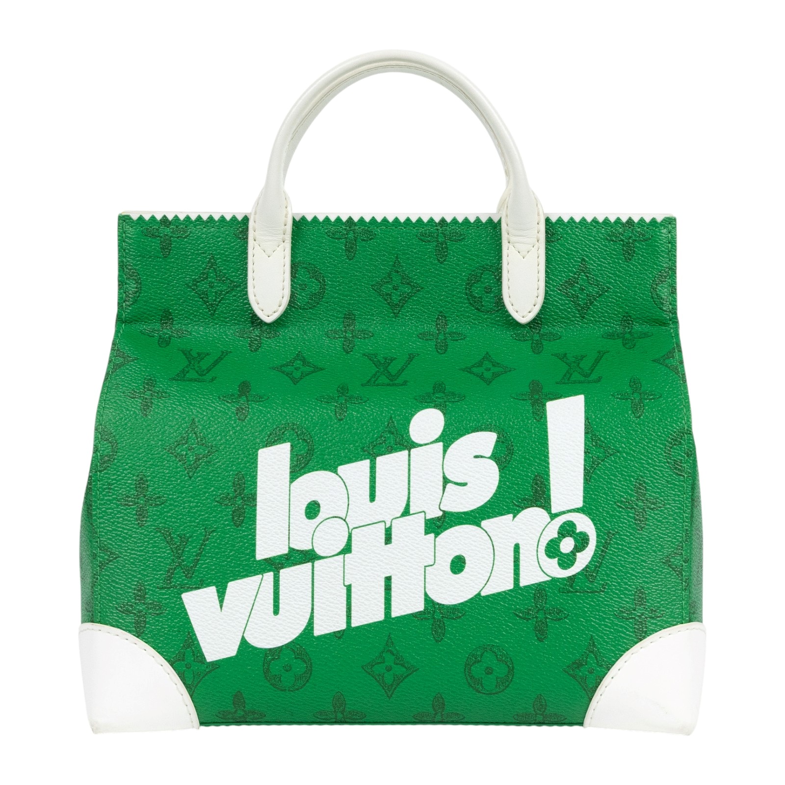 路易威登 LOUIS VUITTON Everyday LV Liter 手提包 肩背包 M80815 晶片款 綠LITTER BAG購物袋 背帶