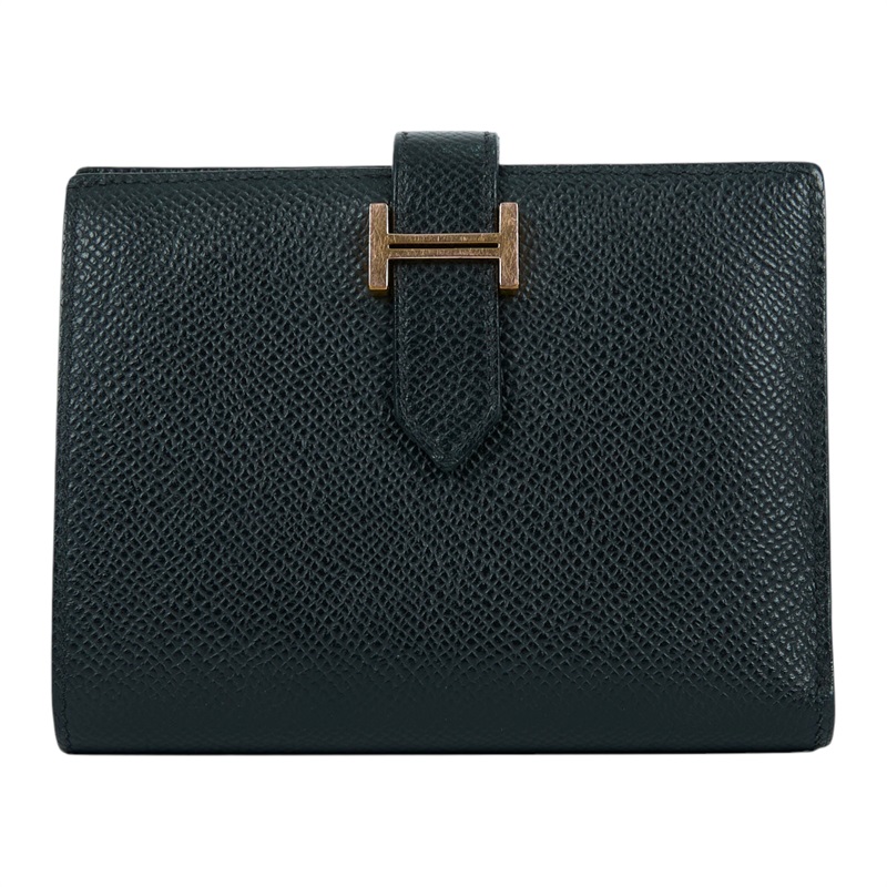 愛馬仕 Hermes Bearn 短夾 BEARN  黑玫金BEARN短夾 原廠盒子