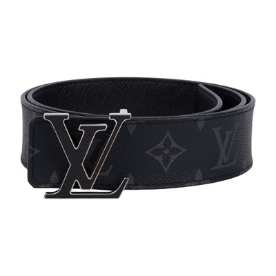 路易威登 LOUIS VUITTON LV Initiales 40毫米 雙面皮帶 M0157V 黑原花皮帶 防塵袋/原廠盒子