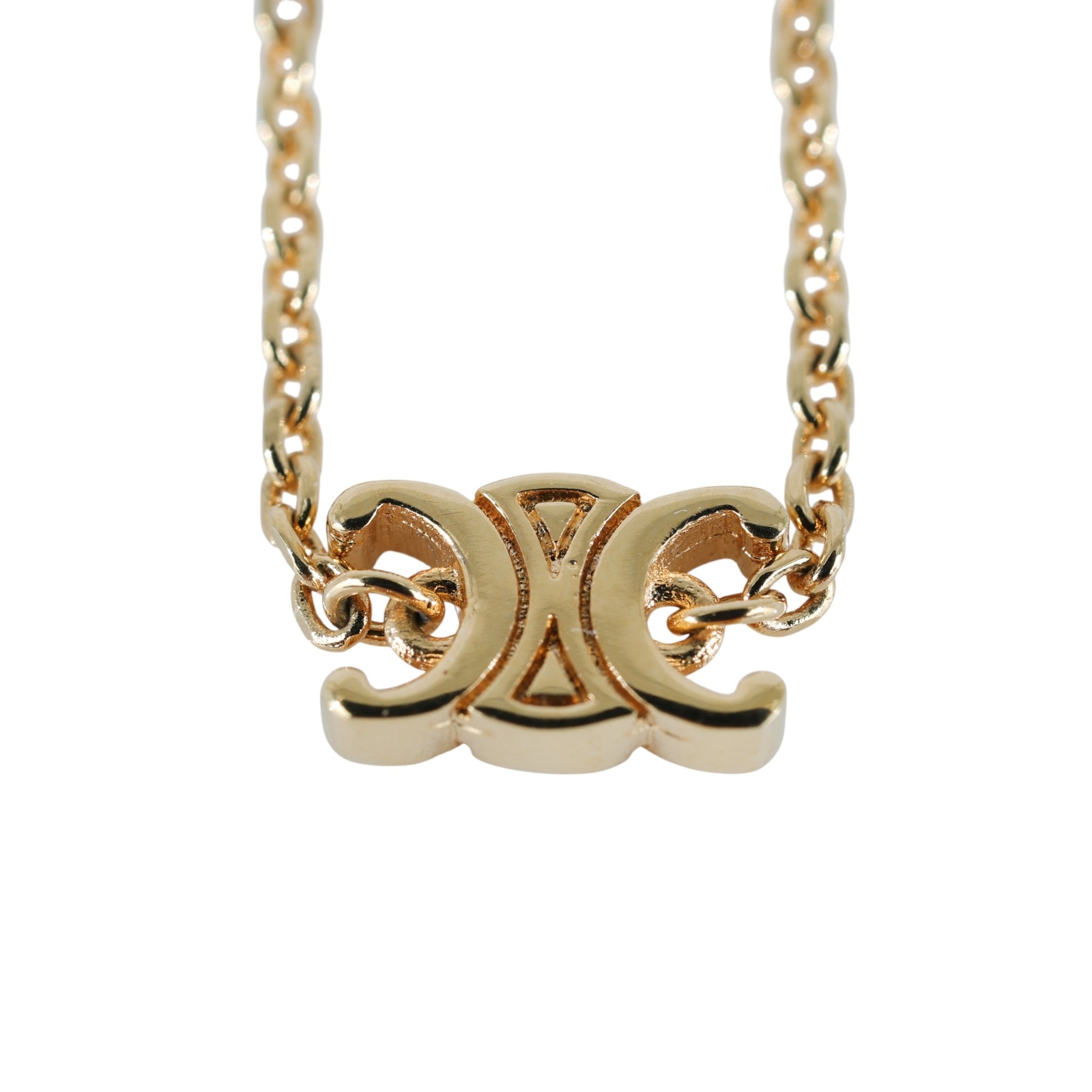 思琳 CELINE Triomphe 金色飾面 黃銅 迷你手鐲 460MT6BRA 金色凱旋手鍊 原廠盒子/防塵袋