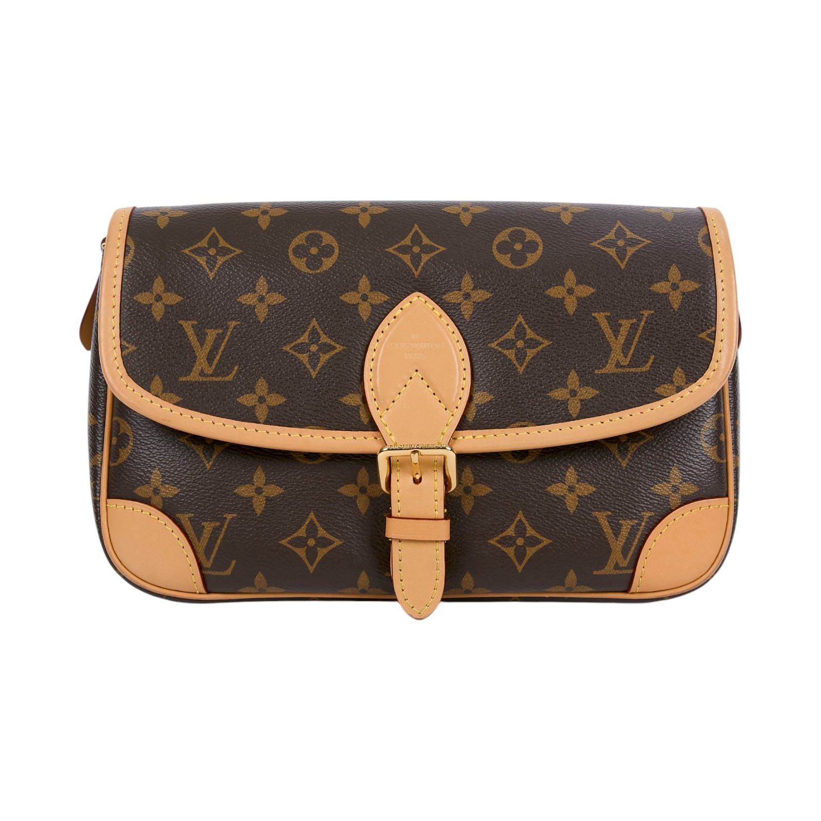 路易威登 LOUIS VUITTON Diane 腋下包法棍 單肩背包 經典帆布 M46049 晶片款 原花DIANE 肩背包 原廠盒子/防塵袋/背帶2