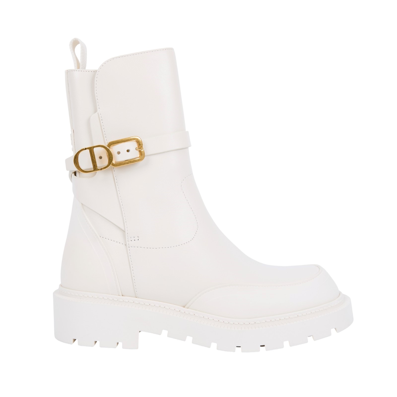 迪奧 CHRISTIAN DIOR 軍靴 中筒 KDI866CRU_36 白CD中筒靴#36 原廠盒子/防塵袋/購買證明