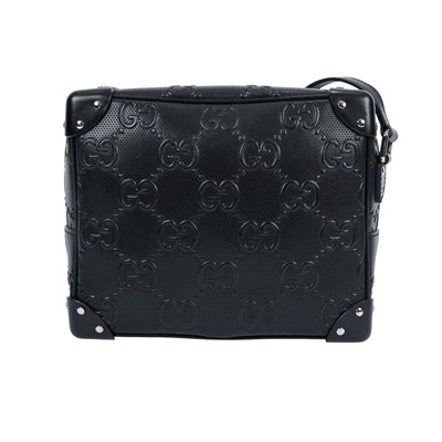 古馳 GUCCI GG  方型 箱包 ‎626363 1W3AN 黑GG壓紋方箱包 防塵袋