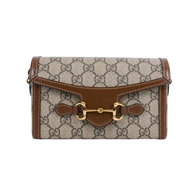 古馳 GUCCI Horsebit 1955 馬銜扣 迷你袋 斜背包 烏木色 699296 92TCG  原廠盒子/防塵袋/購買證明