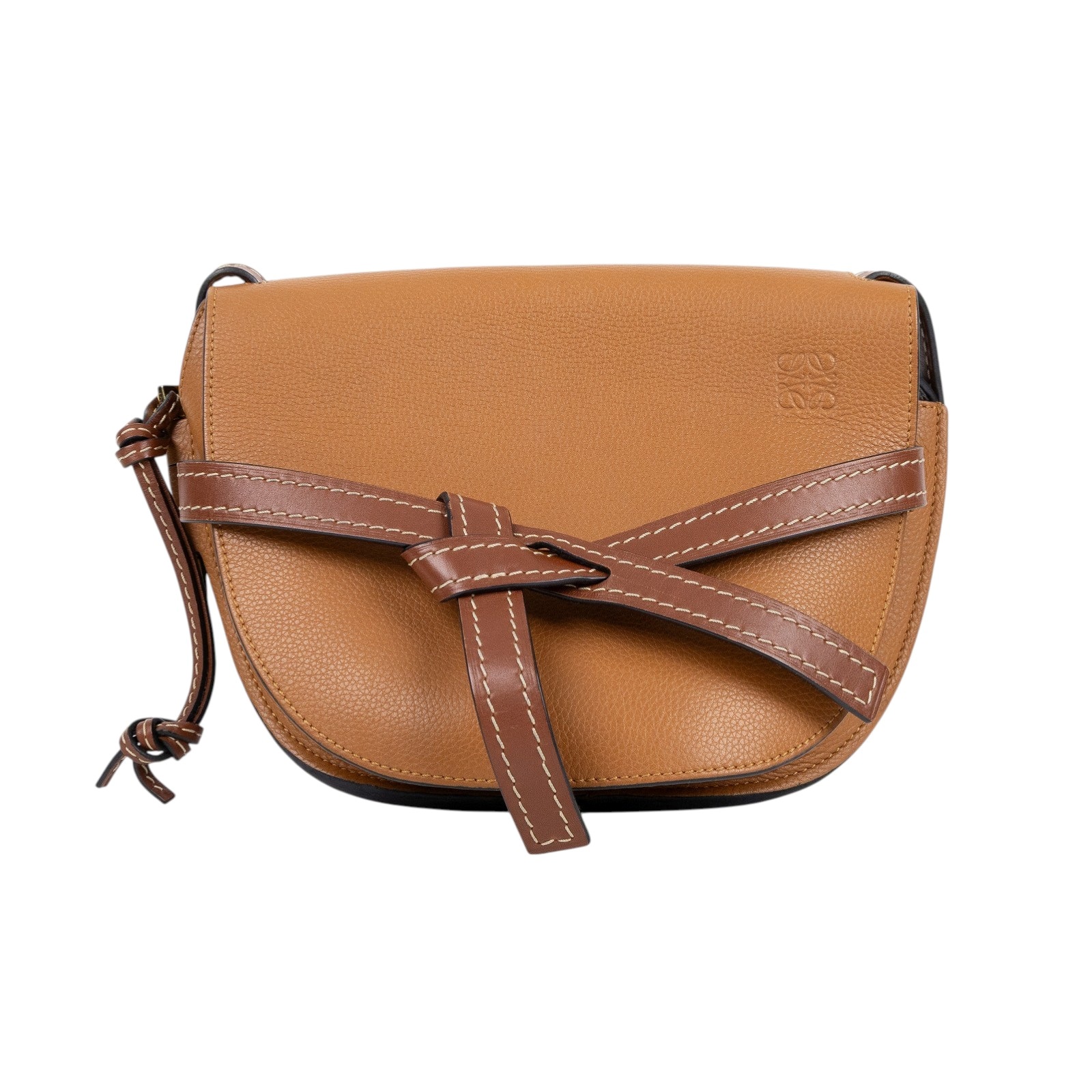 羅意威 LOEWE Small Gate bag 小型 小牛皮 肩背包 321.12.T20 焦糖GATE SMALL 防塵袋/背帶