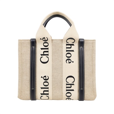 蔻依 CHLOE Woody Small 手提包 肩背包 托特包 CHL23UP873L10247 藍色帆布WOODY 防塵袋/保證卡