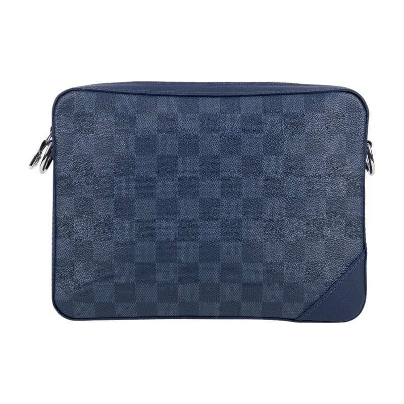 路易威登 LOUIS VUITTON Trio 三合一 郵差包 斜背包 N40438 晶片款 藍棋盤格三合一郵差包 原廠盒子/防塵袋/背帶/內袋2