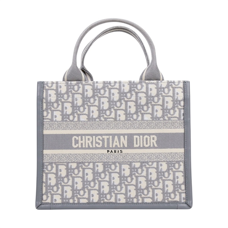 迪奧 CHRISTIAN DIOR Book Tote 中型 托特包 M1324CZBB 灰色新款BOOKTOTE 中號 背帶