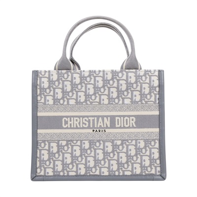迪奧 CHRISTIAN DIOR Book Tote 中型 托特包 M1324CZBB 灰色新款BOOKTOTE 中號 背帶