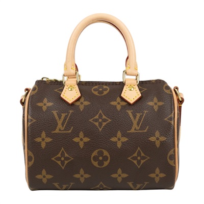 路易威登 LOUIS VUITTON Nano Speedy 經典帆布 手提 斜背 波士頓包 M61252  原廠盒子/防塵袋/購買證明影本