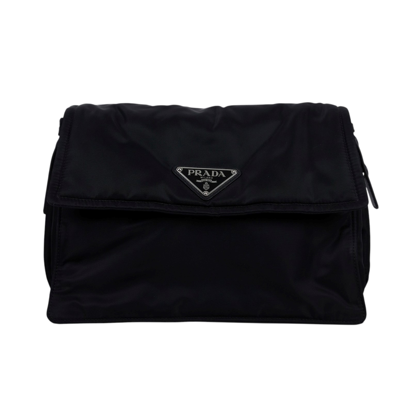 普拉達 PRADA Re-Nylon 夾棉 肩背袋 中型  1BD255_RDLN 黑尼龍Traveller郵差包 無附屬品