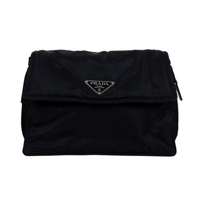 普拉達 PRADA Re-Nylon 夾棉 肩背袋 中型  1BD255_RDLN 黑尼龍Traveller郵差包 無附屬品