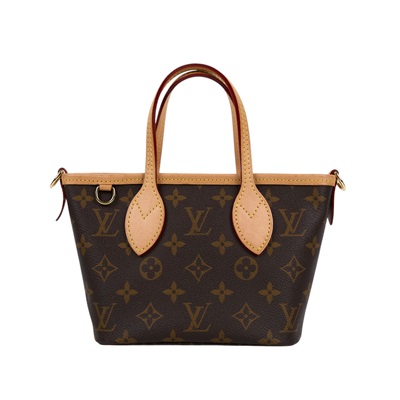 路易威登 LOUIS VUITTON Neverfull BB 手提 斜背包 米色背袋 M46705 晶片款  原廠盒子/防塵袋/背帶/內袋/購買證明