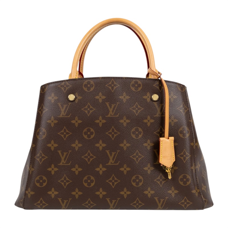 路易威登 LOUIS VUITTON Montaigne MM 經典帆布 三層手提 斜背包 M41056 原花Montaigne MM 背帶/鎖組